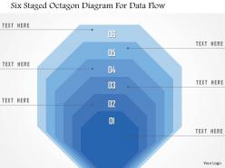 1214 Six Staged Octagon Diagram For Data Flow PowerPoint Template