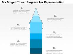 1214 six staged tower diagram for representation powerpoint slide