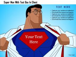 1214 super man with text box in chest powerpoint template