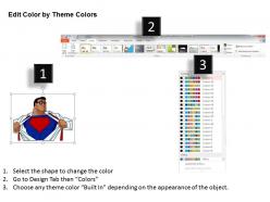 1214 super man with text box in chest powerpoint template