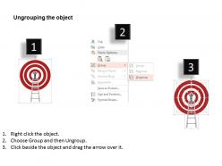 1214 target dart with 3d man and stairs powerpoint template