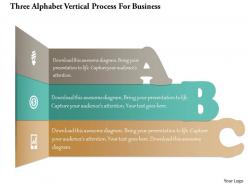 1214 three alphabet vertical process for business powerpoint template