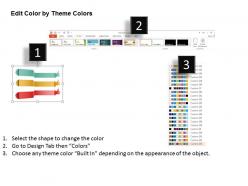1214 three colored text boxes text boxes representation powerpoint template