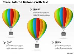 1214 three colorful balloons with text powerpoint template