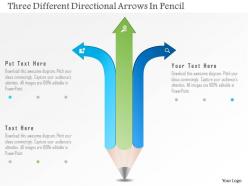1214 three different directional arrows in pencil powerpoint template