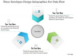 1214 three envelopes design infographics for data flow powerpoint template
