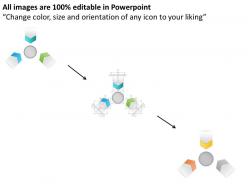 1214 three envelopes design infographics for data flow powerpoint template