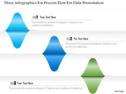 1214 three infographics for process flow for data presentation powerpoint template