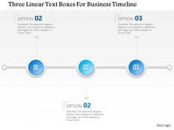 1214 three linear text boxes for business timeline powerpoint template
