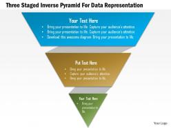 1214 three staged inverse pyramid for data representation powerpoint template