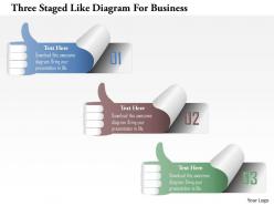 1214 three staged like diagram for business powerpoint template