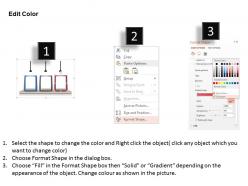 1214 three staged numeric design product portfolio diagram powerpoint template