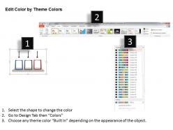 1214 three staged numeric design product portfolio diagram powerpoint template