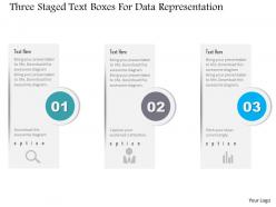 1214 three staged text boxes for data representation powerpoint template