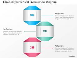 1214 three staged vertical process flow diagram powerpoint template
