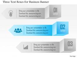 1214 three text boxes for business banner powerpoint template