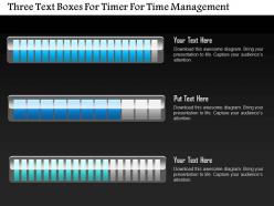 1214 Three Text Boxes For Timer For Time Management Powerpoint Slide