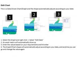 1214 thumb diagram with five stages for data representation powerpoint slide