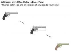 1214 toy gun with flags for data representation powerpoint presentation