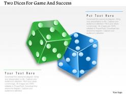 1214 two dices for game and success powerpoint template