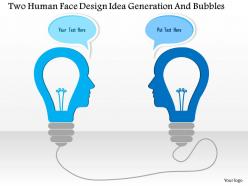 1214 two human face design idea generation and bubbles powerpoint template