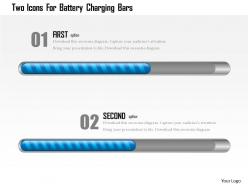 1214 Two Icons For Battery Charging Bars Powerpoint Template