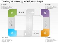 1214 two way process diagram with four stages powerpoint template