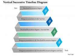 1214 vertical successive timeline diagram powerpoint template
