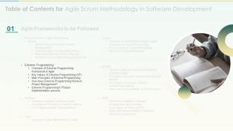 123 Table Of Contents For Agile Scrum Methodology In Software Development Ppt Download