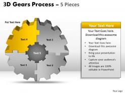 88138050 style variety 1 gears 5 piece powerpoint presentation diagram infographic slide