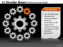 72861546 style variety 1 gears 12 piece powerpoint presentation diagram infographic slide