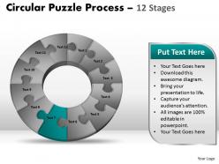 12 components flow circular puzzle process 6