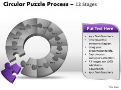 12 components flow circular puzzle process 6