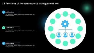 12 Functions Of Human Resource Management Icon