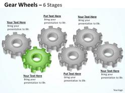 59792179 style variety 1 gears 6 piece powerpoint presentation diagram infographic slide