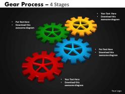 12 gears process 4 stages style 2 powerpoint slides