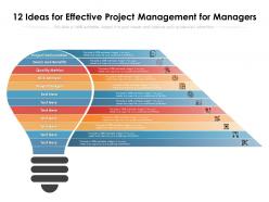 12 Ideas For Effective Project Management For Managers