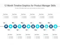 12 month timeline graphics for product manager skills infographic template