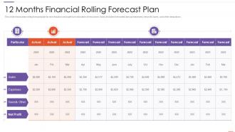 12 Months Financial Rolling Forecast Plan