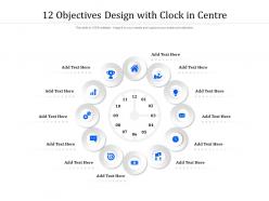 12 objectives design with clock in centre