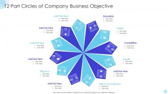 12 Part Circles Of Company Business Objective