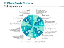 12 Piece Puzzle Circle For Risk Assessment