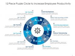 12 piece puzzle circle to increase employee productivity