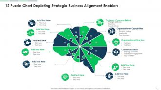 12 Puzzle Chart Depicting Strategic Business Alignment Enablers