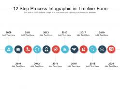 12 step process infographic in timeline form