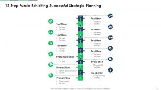 12 Step Puzzle Exhibiting Successful Strategic Planning