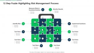 12 Step Puzzle Highlighting Risk Management Process