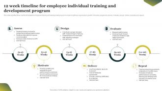 12 Week Timeline For Employee Individual Training And Development Program