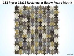 132 pieces 11x12 rectangular jigsaw puzzle matrix powerpoint templates 0812