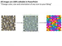 132 pieces 11x12 rectangular jigsaw puzzle matrix powerpoint templates 0812